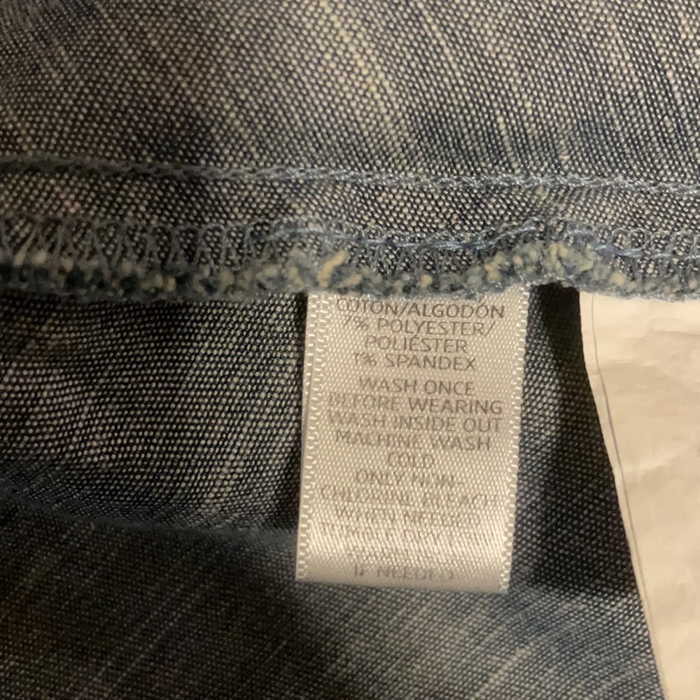 Lou & Grey Blue Jean Denim Spaghetti Strap TankTop - Picture 10 of 10